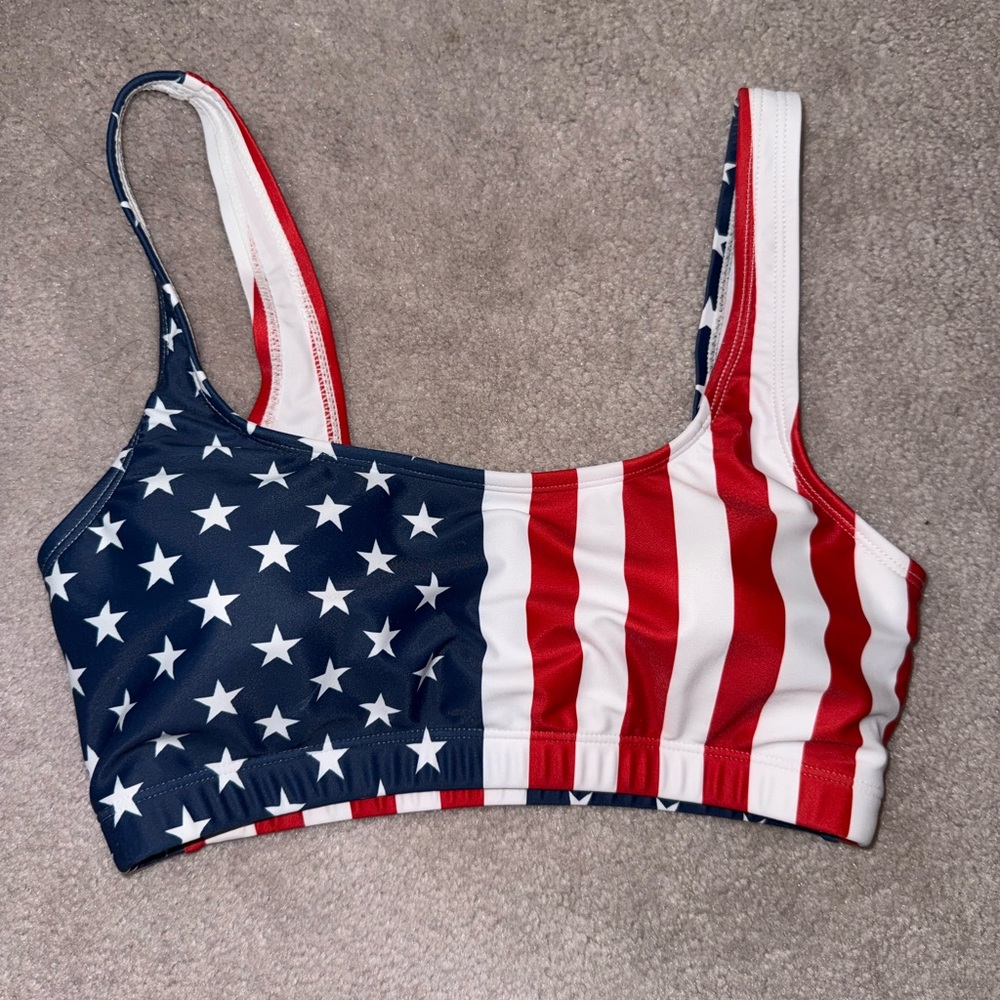 American Flag Bathing Suit Top